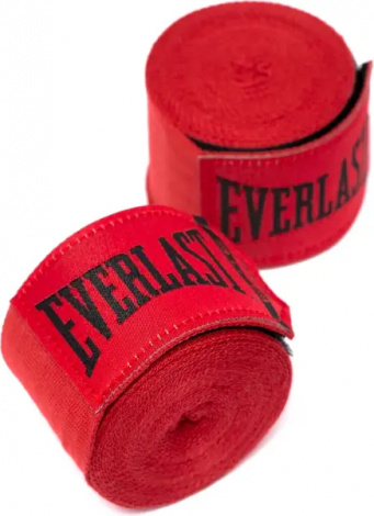 Бинти боксерські Everlast ELITE HANDWRAPS червоні (457,2 см) P00003325