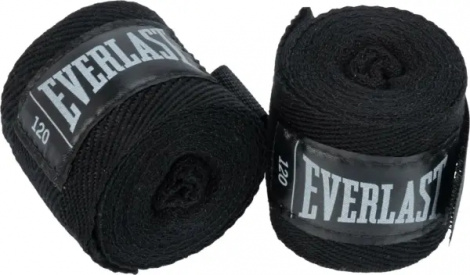 Бинты боксерские Everlast CORE HANDWRAPS черные (304,8 см) P00003243