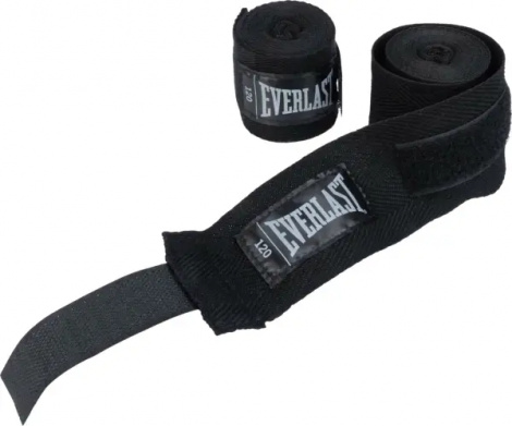 Бинты боксерские Everlast CORE HANDWRAPS черные (304,8 см) P00003243