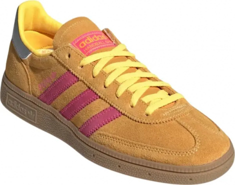 Кроссовки для гандбола женские Adidas HANDBALL SPEZIAL оранжево-розово-серебряные JI1406