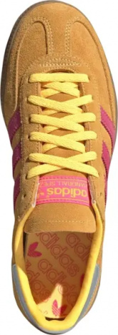 Кроссовки для гандбола женские Adidas HANDBALL SPEZIAL оранжево-розово-серебряные JI1406