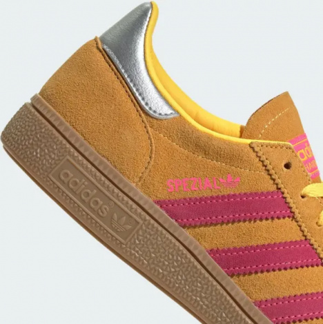 Кроссовки для гандбола женские Adidas HANDBALL SPEZIAL оранжево-розово-серебряные JI1406