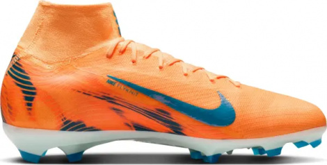 Бутсы Nike MERCURIAL ZOOM SUPERFLY 10 PRO KYLIAN MBAPPÉ FG оранжево-темно-бирюзовые IM9321-801