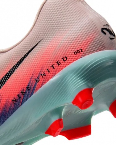 Бутсы Nike UNITED MERCURIAL ZOOM VAPOR 16 ACADEMY FG/MG NU2 светло-розово-кораллово-голубые IM8521-600