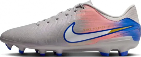 Бутсы Nike UNITED TIEMPO LEGEND 10 ACADEMY FG/MG NU2 серо-кораллово-синие IM7518-001