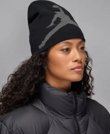 Шапка Nike JORDAN BROOKLYN PEAK BEANIE черно-серая II2413-010