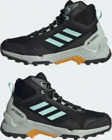 Кроссовки для хайкинга Adidas EASTRAIL 2.0 MID RAIN.RDY HIKING черно-бирюзово-серые IF4912