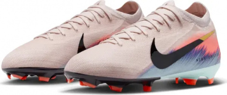 Бутсы детские Nike JR UNITED MERCURIAL ZOOM VAPOR 16 PRO FG NU2 светло-розово-кораллово-голубые IB2466-600