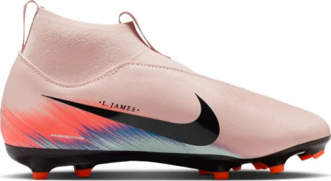 Бутсы детские Nike JR UNITED MERCURIAL ZOOM SUPERFLY 10 ACADEMY FG/MG NU2 светло-розово-кораллово-голубые IB1516-600