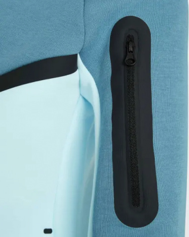 Толстовка подростковая Nike SPORTSWEAR TECH FLEECE темно-бирюзово-голубая HV5867-476