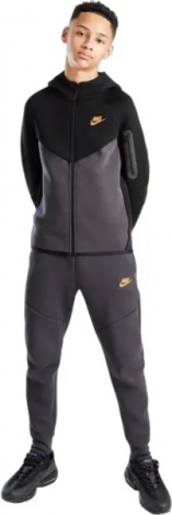 Спортивний костюм підлітковий Nike SPORTSWEAR TECH FLEECE чорно-темно-сірий HV5867-013__HV5869-070