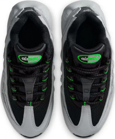 Кроссовки детские Nike AIR MAX 95 RECRAFT (PS) серо-черно-зеленые HQ6364-012