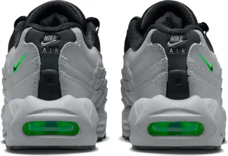 Кроссовки детские Nike AIR MAX 95 RECRAFT (PS) серо-черно-зеленые HQ6364-012