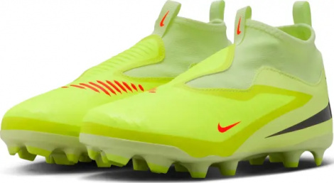 Бутсы детские Nike JR PHANTOM 6 HIGH ACADEMY FG/MG лаймовые HQ2042-800