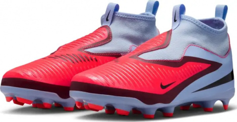 Бутси дитячі Nike JR PHANTOM 6 HIGH ACADEMY FG/MG світло-синьо-червоні HQ2042-400