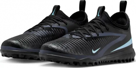 Сороконожки (шиповки) детские Nike JR PHANTOM 6 LOW ACADEMY TF черно-голубые HQ2038-003