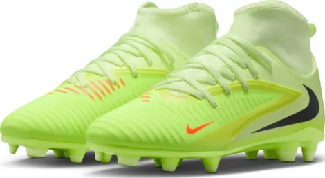 Бутсы детские Nike JR PHANTOM 6 HIGH CLUB FG/MG лаймовые HQ2022-800