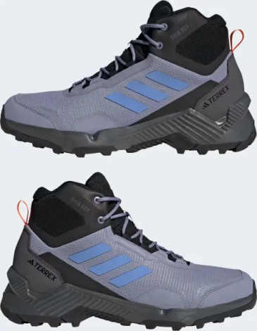 Кроссовки для хайкинга Adidas EASTRAIL 2.0 MID RAIN.RDY HIKING дымчато-голубо-черно-оранжевые HP8601