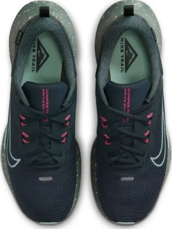 Кроссовки для трейлраннинга Nike JUNIPER TRAIL 2 GORE-TEX WATERPROOF темно-зелено-мятно-розовые HM9734-302