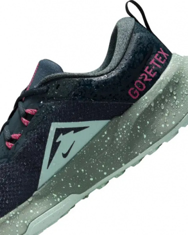 Кроссовки для трейлраннинга Nike JUNIPER TRAIL 2 GORE-TEX WATERPROOF темно-зелено-мятно-розовые HM9734-302