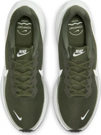 Кроссовки беговые Nike REVOLUTION 8 темно-зелено-бежево-белые HJ9198-303