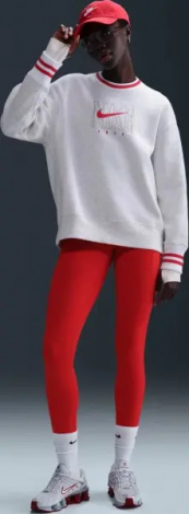 Спортивный костюм женский Nike SPORTSWEAR PHOENIX FLEECE светло-серо-красный HJ0949-051__HJ0909-051