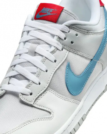Кроссовки Nike DUNK LOW серебряно-голубо-красные HF0391-001