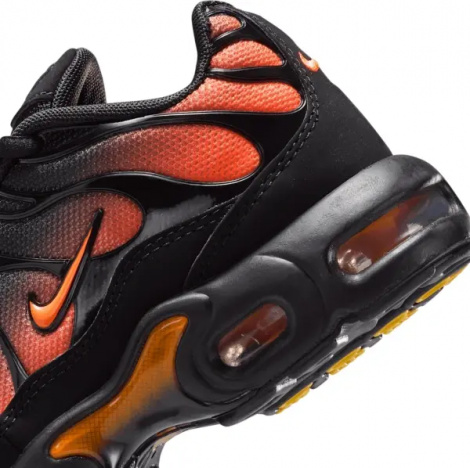 Кроссовки детские Nike AIR MAX PLUS (PS) черно-оранжевые FZ0023-041