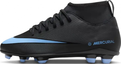 Бутсы детские Nike JR MERCURIAL SUPERFLY 10 CLUB FG/MG черно-голубые FQ8318-001