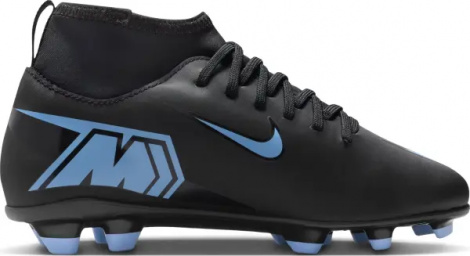 Бутсы детские Nike JR MERCURIAL SUPERFLY 10 CLUB FG/MG черно-голубые FQ8318-001