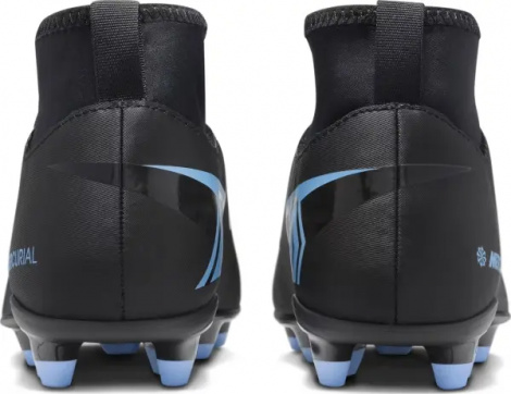 Бутсы детские Nike JR MERCURIAL SUPERFLY 10 CLUB FG/MG черно-голубые FQ8318-001