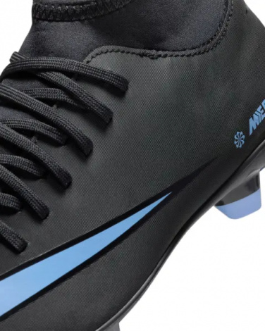 Бутсы детские Nike JR MERCURIAL SUPERFLY 10 CLUB FG/MG черно-голубые FQ8318-001