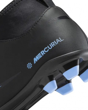 Бутсы детские Nike JR MERCURIAL SUPERFLY 10 CLUB FG/MG черно-голубые FQ8318-001