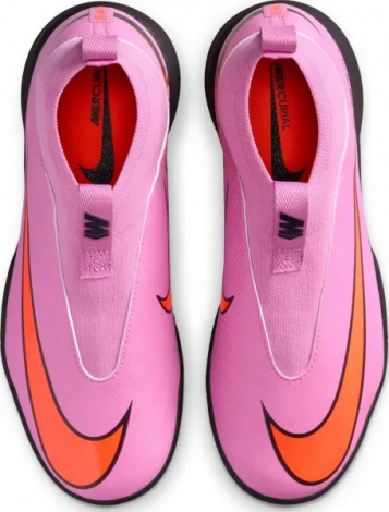 Футзалки (бампы) детские Nike JR MERCURIAL ZOOM SUPERFLY 10 ACADEMY IC розово-красные FQ8312-600