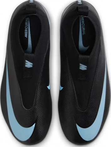 Бутсы детские Nike JR MERCURIAL ZOOM SUPERFLY 10 ACADEMY FG/MG черно-голубые FQ8304-001