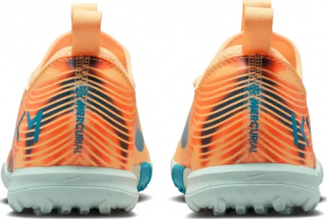 Сороконіжки (шиповки) дитячі Nike JR MERCURIAL ZOOM VAPOR 16 ACADEMY KYLIAN MBAPPÉ TF оранжево-темно-бірюзові FQ8285-801