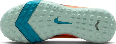 Сороконіжки (шиповки) дитячі Nike JR MERCURIAL ZOOM VAPOR 16 ACADEMY KYLIAN MBAPPÉ TF оранжево-темно-бірюзові FQ8285-801
