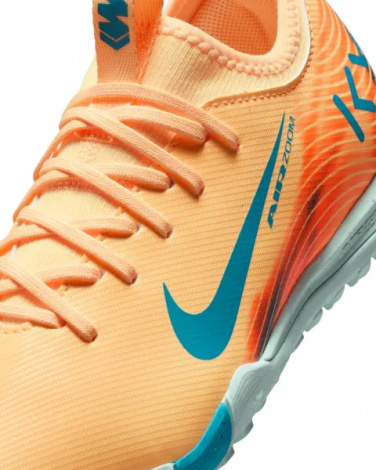 Сороконіжки (шиповки) дитячі Nike JR MERCURIAL ZOOM VAPOR 16 ACADEMY KYLIAN MBAPPÉ TF оранжево-темно-бірюзові FQ8285-801