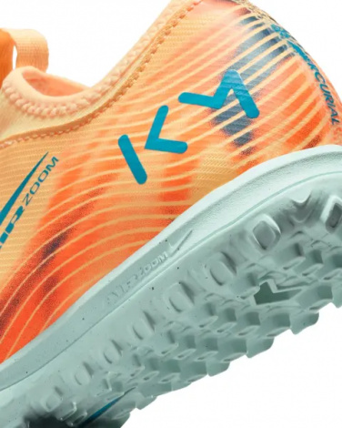 Сороконіжки (шиповки) дитячі Nike JR MERCURIAL ZOOM VAPOR 16 ACADEMY KYLIAN MBAPPÉ TF оранжево-темно-бірюзові FQ8285-801