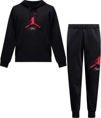 Спортивный костюм Nike JORDAN ESSENTIALS FLEECE черно-красный FD7545-013__FD7345-013