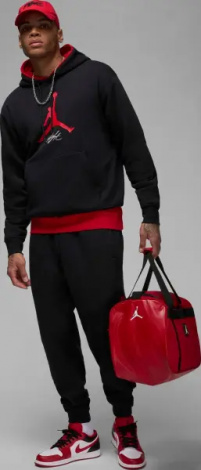 Спортивный костюм Nike JORDAN ESSENTIALS FLEECE черно-красный FD7545-013__FD7345-013