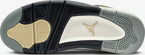 Кроссовки подростковые Nike AIR JORDAN 4 RETRO SE CRAFT (GS) оливково-черные FB9928-200
