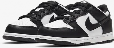 Кросівки дитячі Nike DUNK LOW (PS) чорно-білі CW1588-100