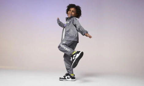 Кросівки дитячі Nike DUNK LOW (PS) чорно-білі CW1588-100