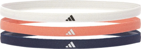 Пов'язки на голову Adidas HAIRBANDS 3PK біла, коралова, темно-синя (3 штуки) ADAC-16204