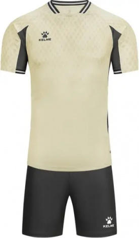 Комплект футбольної форми Kelme бежево-чорний 8551ZB11087.9709