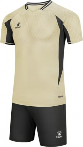 Комплект футбольної форми Kelme бежево-чорний 8551ZB11087.9709