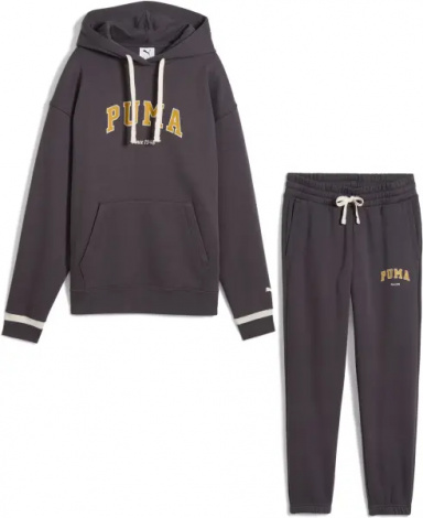 Спортивный костюм женский Puma VARSITY темно-серо-золотой 692674-13__692668-13