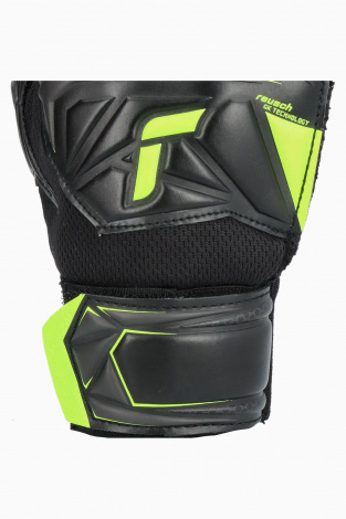 Вратарские перчатки Reusch Attrakt Starter Solid Finger Support Junior - черный