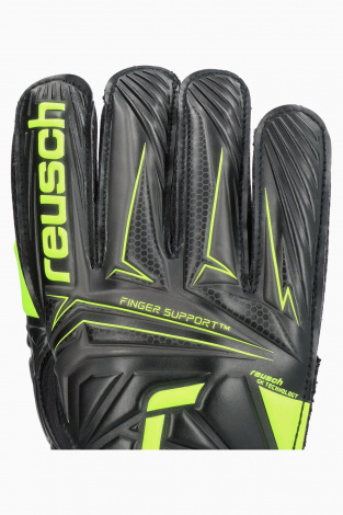 Вратарские перчатки Reusch Attrakt Starter Solid Finger Support Junior - черный